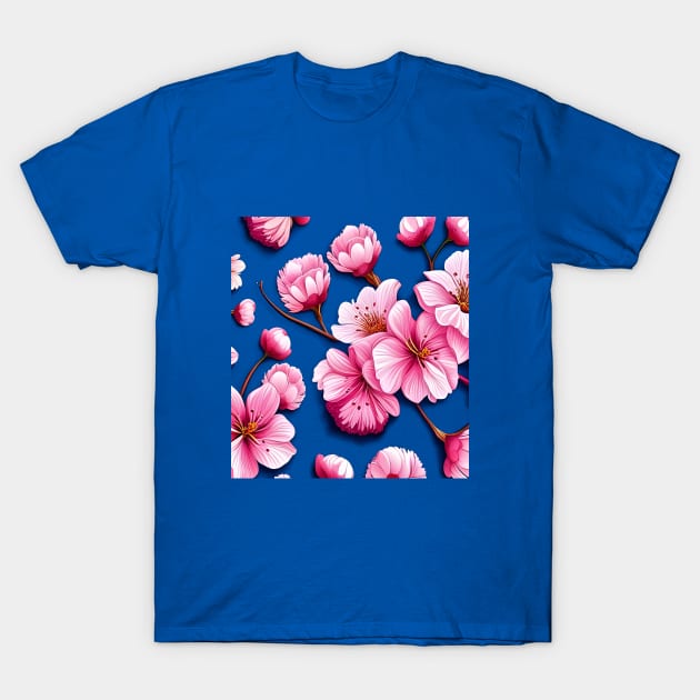 Cherry Blossom Design One T-Shirt by RoxanneG